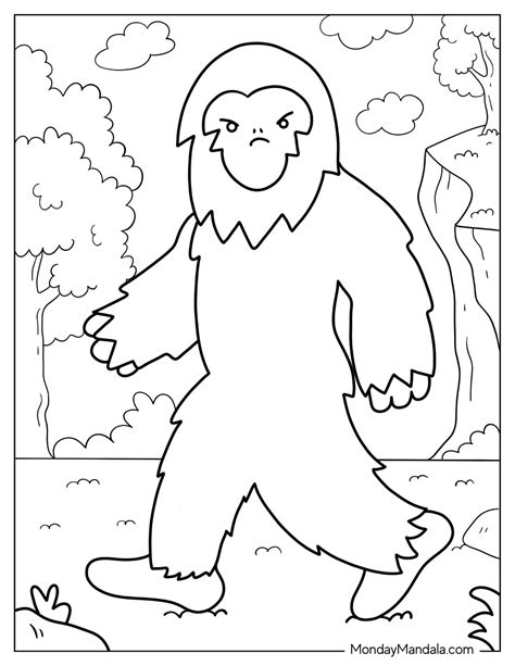 20 Bigfoot And Yeti Coloring Pages Free Pdf Printables