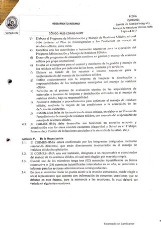 REGLAMENTO INTERNO Pdf