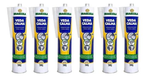 Cola Veda Calha Rufos Brascola Aluminio 280grs Kit C 6 Frete grátis