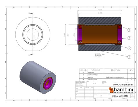 Hambini Racing Bb Bottom Bracket Shimano Crankset Black Hambini