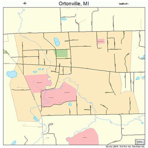 Ortonville Michigan Street Map 2661220