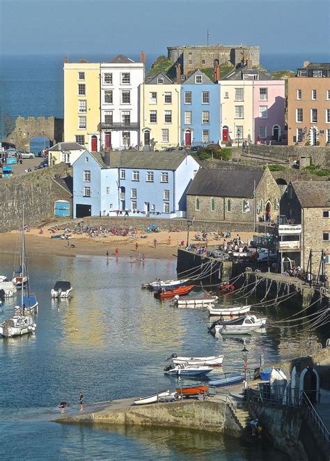 Tenby Harbour | Landscape pictures, City landscape, Landscape art painting