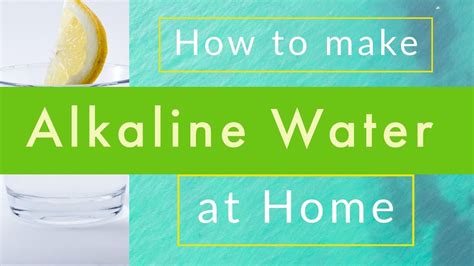 How To Make Alkaline Water At Home Youtube