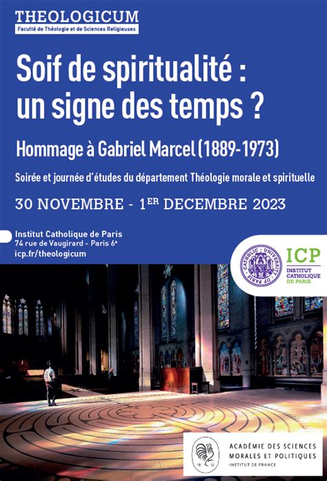 Journées détude en hommage à Gabriel Marcel le 30 novembre et le 1er