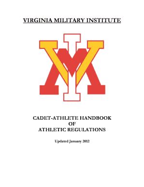 Fillable Online CADET ATHLETE HANDBOOK Fax Email Print PdfFiller