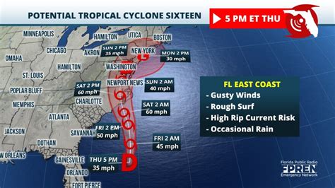 Potential Tropical Cyclone 16 Will Impact Parts Of FL Starting Friday