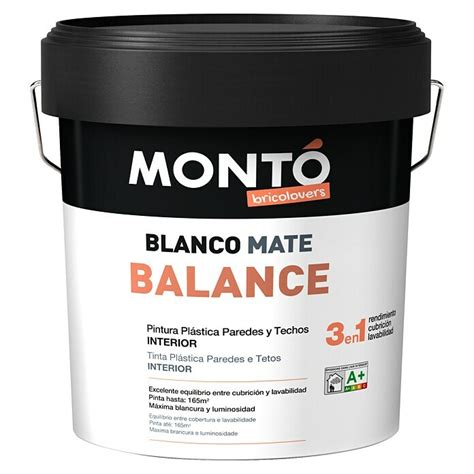 Mont Bricolovers Pintura Para Paredes Y Techos Balance Blanco Mate