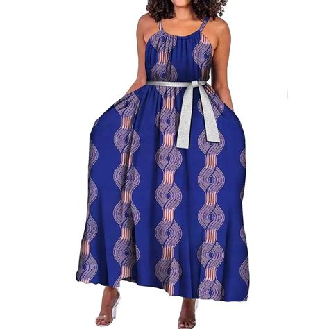 BintaRealWax African Dresses For Women African Wax Print Dresses Floral