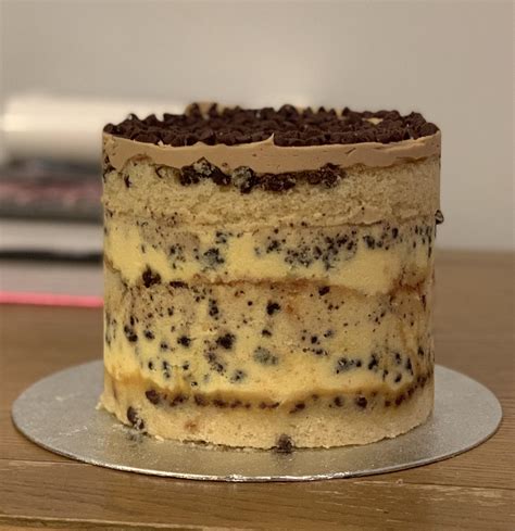 Homemade Chocolate Chip Passion Fruit And Coffee Frosted Naked Layer