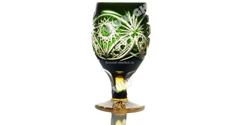 Бокалы «Вечера» янтарно-зеленые производства Гусь-Хрустальный купить в ...