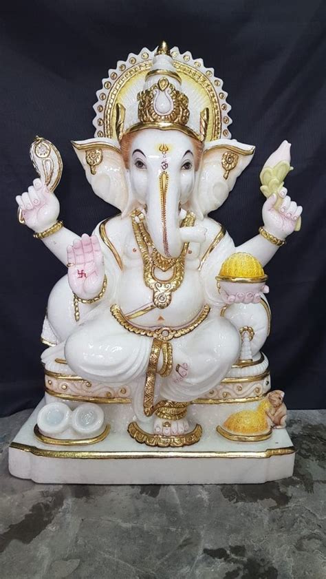 Painted Hindu Marble Laxmi Ganesh Statue Home At Rs 18000 In Jaipur