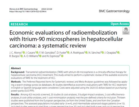 La Radioembolizaci N Transarterial Tratamiento Eficiente En Carcinoma