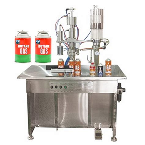 Semi Auto Argon Aerosol Lpg Cartridge Butane Gas Filling Machine