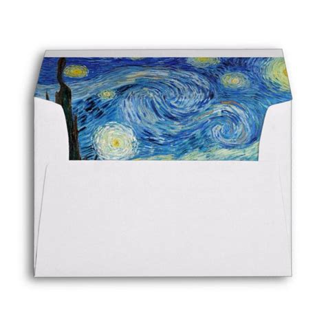 Vincent Van Gogh Starry Night Vintage Fine Art Envelope Zazzle