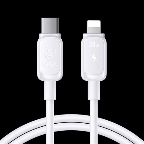 Sign Usb C Till Lightning Kabel W M Vit Teknikdelar Se