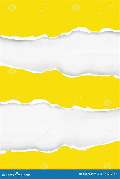 Yellow Ripped Paper Background Stock Vector Illustration Of