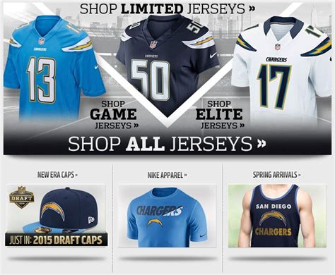 San Diego Chargers Gear - Buy Chargers Nike Jerseys, Hats, Apparel & Merchandise at NFLShop.com