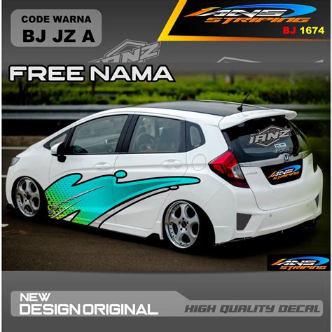 Jual STIKER DECAL MOBIL HONDA JAZZ AYLA AGYA STIKER VARIASI MOBIL