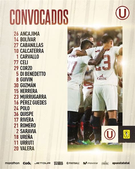 Universitario De Deportes Vs Cantolao Cremas Anunciaron Su Lista De Convocados Para El Debut