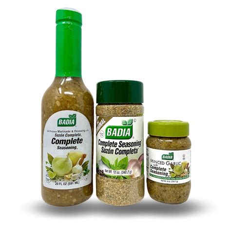 Complete Seasoning Bundle Minced Garlic Seasoning Marinade