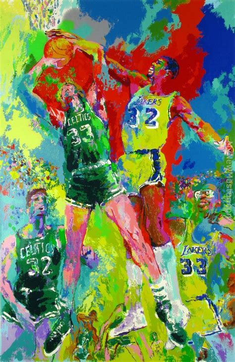 Leroy Neiman Magic Johnson Painting
