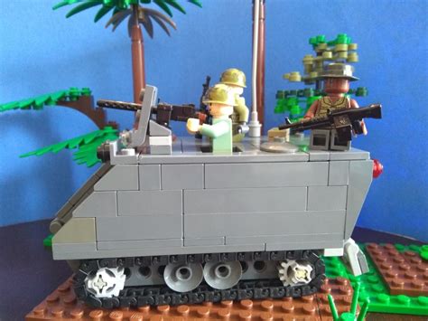 Lego Vietnam War M113 Armored Personnel Carrier Creative Brick Building