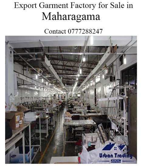 Export Garment Factory For Sale In Maharagama Colombo District Urban