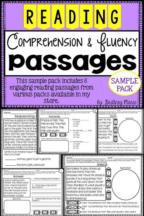 Reading Fluency And Comprehension Set 1 By Teaching Biilfizzcend 508