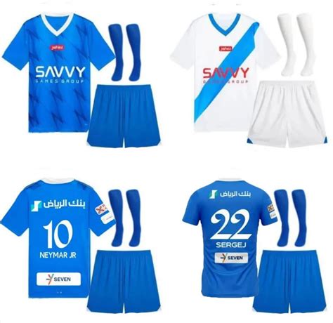 Neymar Jr Al Hilal Saudi Soccer Jerseys Home Away