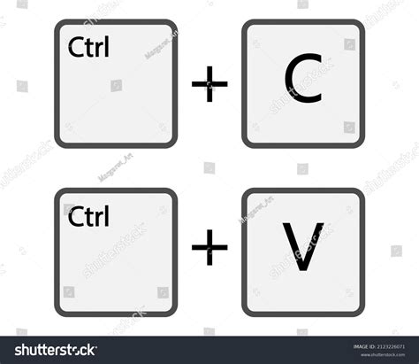 Ctrl C Ctrl V Keyboard Buttons Copy And Paste Royalty Free Stock