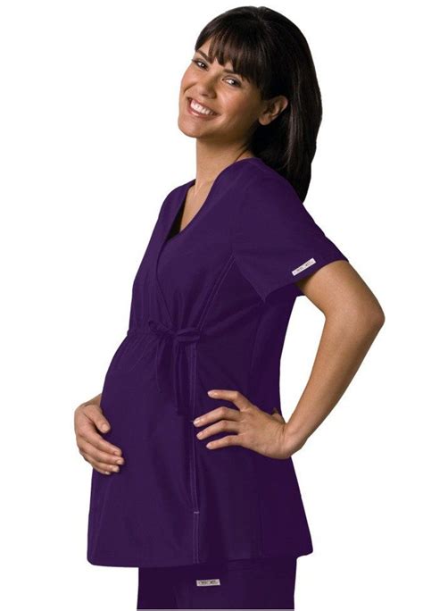 Cherokee Maternity Mock Wrap Scrub Top 2499 Maternity Scrubs