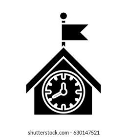 House Clock Icon Stock Vector Royalty Free Shutterstock