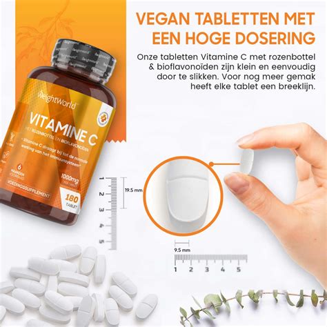 Vitamine C tabletten met rozenbottel bioflavonoïden WeightWorld