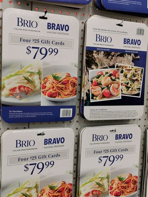 Costco 1091753 Bravo Brio Restaurants T Cards All Costcochaser