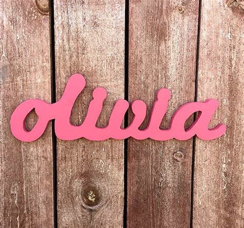 Olivia Custom Wooden Name Sign Nursery Baby By Lucysletters123