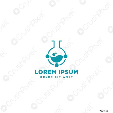 Laboratorium Share Logo Design Sjabloon Vector Illustratie Stockfoto