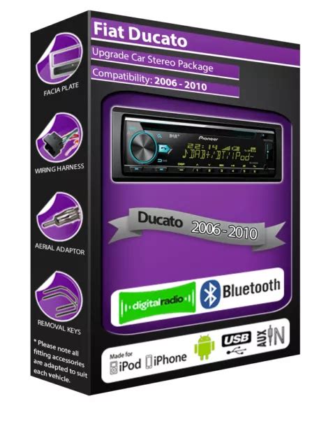 FIAT DUCATO DAB Radio Pioneer Autoradio CD USB Entrée Aux Lecteur