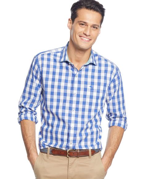 Tommy Bahama Paradise Island Gingham Shirt In Blue For Men Lyst