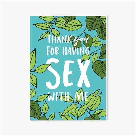 Thank You For The Sex Card Etsy