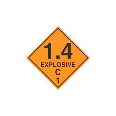 14 Explosive C Hazard Class 1 Labels 4l X 4w Orange And Black