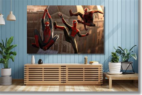 Spiderman Poster Artspiderman Canvas Print Artspider Man Etsy