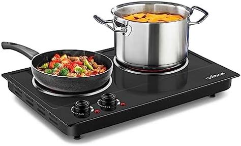 Hot Plate CUSIMAX 1800W Ceramic Electric Hot Plate For Cooking Dual