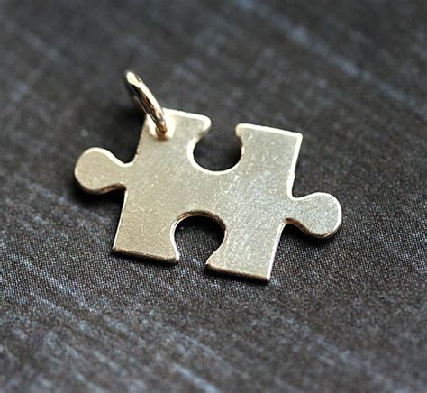 Silver Puzzle Charm 925 Sterling Silver Puzzle Piece Pendant Etsy