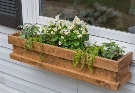 37 Inspiring Rustic Wood Planter Boxes Ideas Window Boxes Diy Window