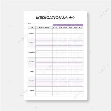 Calendarios De Medicamentos Para Imprimir