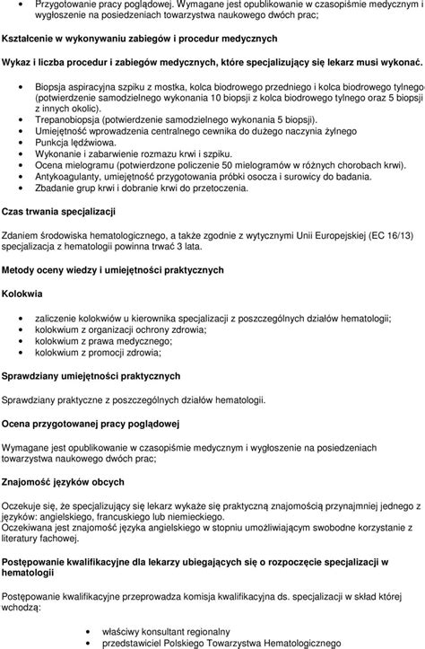 Centrum Medyczne Kszta Cenia Podyplomowego Program Specjalizacji Z