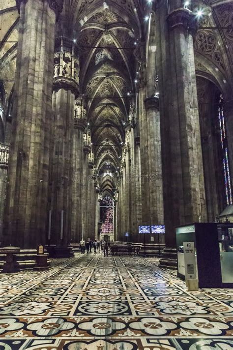 Interior of the Cathedral of Milan Editorial Stock Photo - Image of ...