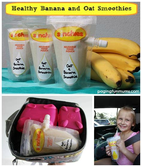 Banana and Oat Smoothie - perfect 'on-the-go' snack for kids! Banana ...