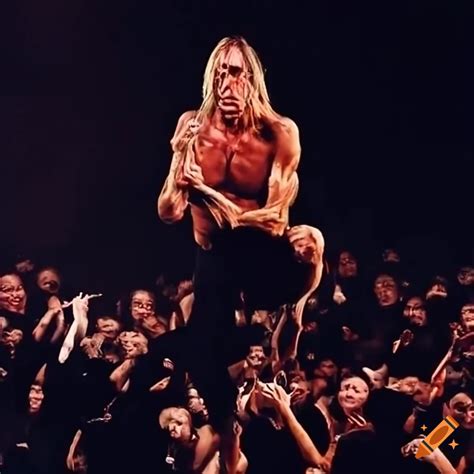 Iggy Pop Stage Dive On Craiyon