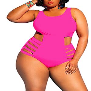 YONYWA Womens One Piece High Waist Plus Size Swimsuits Sexy Tummy